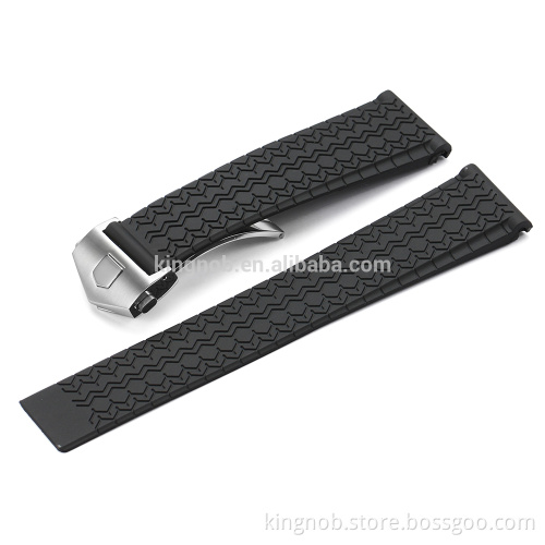 2016 Newest High Quality Handmade Calf Leather Watch Strap Deployment Buckle For TAG Watch Band